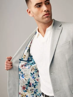 Light Grey Regular Fit Motionflex Stretch Suit Jacket