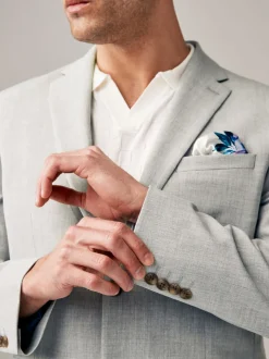 Light Grey Regular Fit Motionflex Stretch Suit Jacket