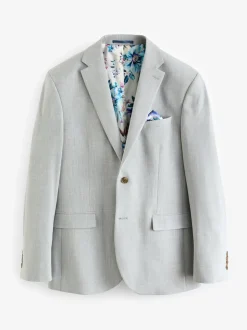 Light Grey Regular Fit Motionflex Stretch Suit Jacket