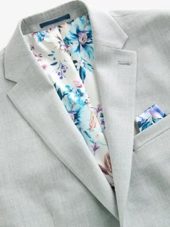 Light Grey Regular Fit Motionflex Stretch Suit Jacket