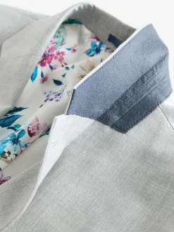 Light Grey Regular Fit Motionflex Stretch Suit Jacket