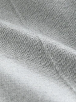 Light Grey Regular Fit Smart Brushed Cotton Trousers