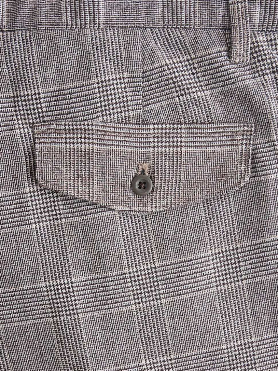 Light Grey Regular Tapered Fit Signature Heritage Pleated Trousers