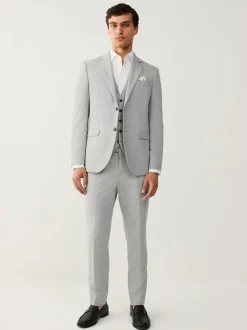 Light Grey Skinny Fit Motionflex Stretch Suit Trousers