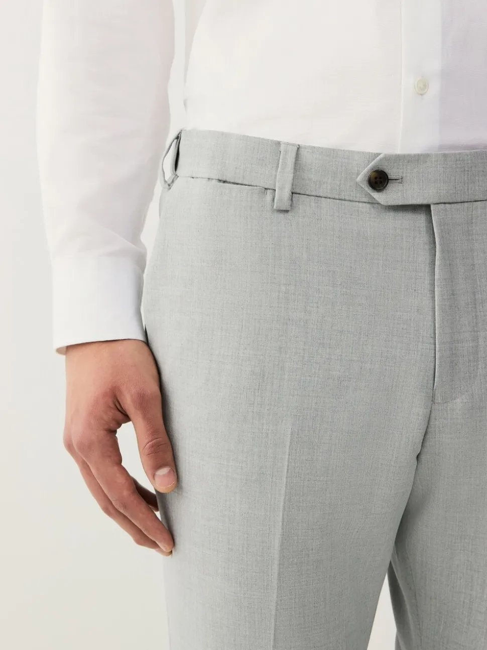 Light Grey Skinny Fit Motionflex Stretch Suit Trousers
