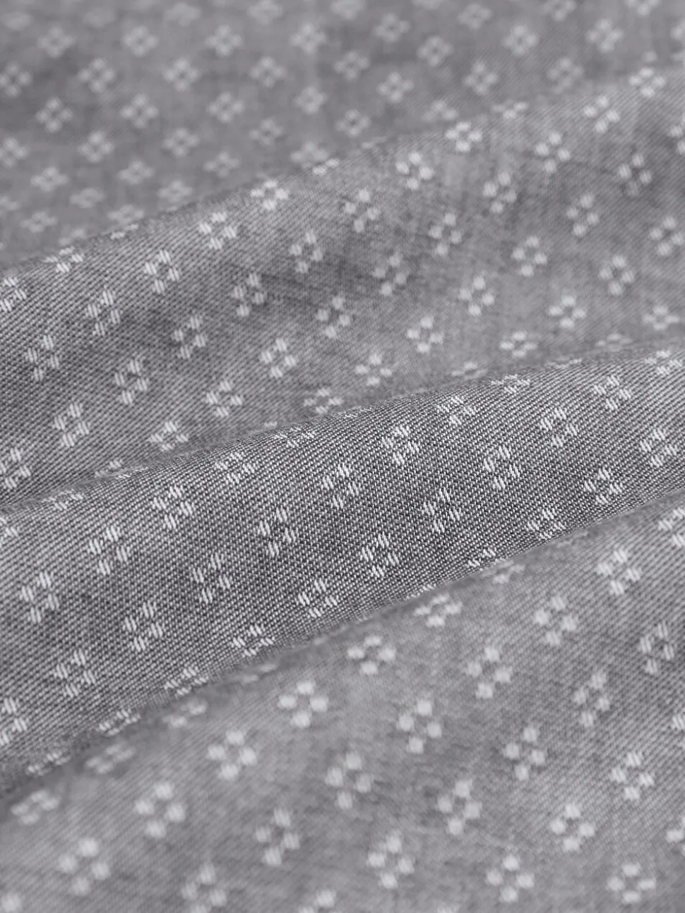 Light Grey Slim Fit Cotton Stretch Long Sleeve Formal Shirt