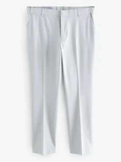 Light Grey Slim Fit Elasticated Waist Motionflex Stretch Smart Trousers
