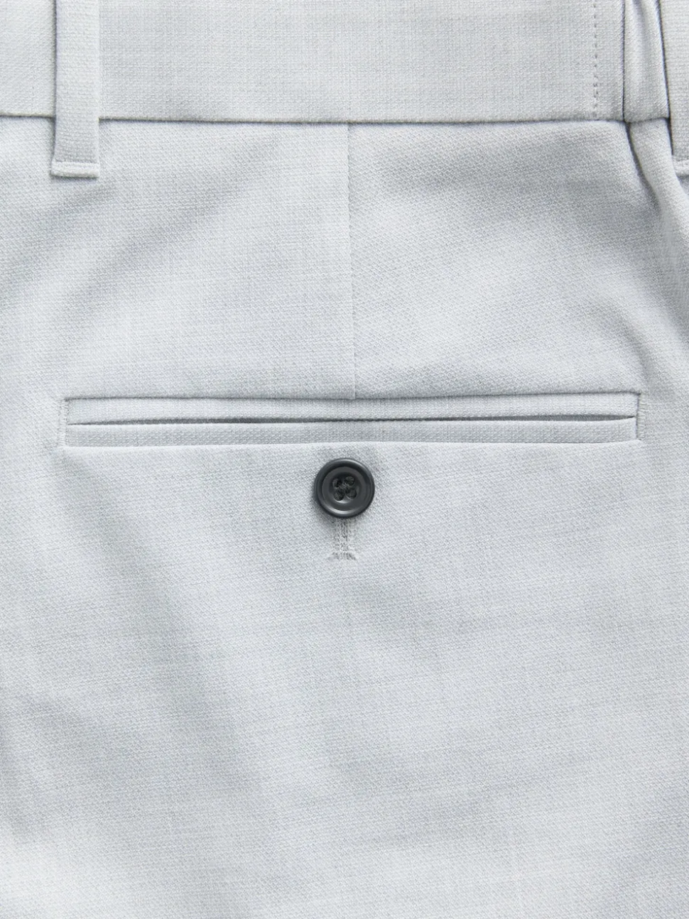 Light Grey Slim Fit Elasticated Waist Motionflex Stretch Smart Trousers