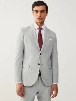Light Grey Slim Fit Motionflex Stretch Suit Jacket