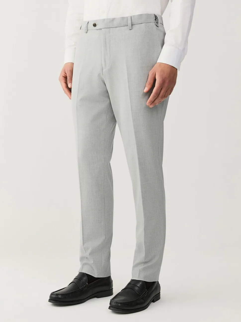 Light Grey Slim Fit Motionflex Stretch Suit Trousers