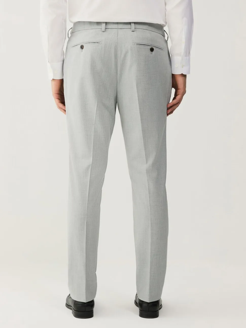 Light Grey Slim Fit Motionflex Stretch Suit Trousers