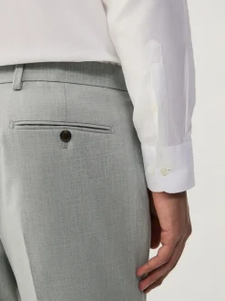 Light Grey Slim Fit Motionflex Stretch Suit Trousers