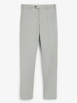 Light Grey Slim Fit Motionflex Stretch Suit Trousers