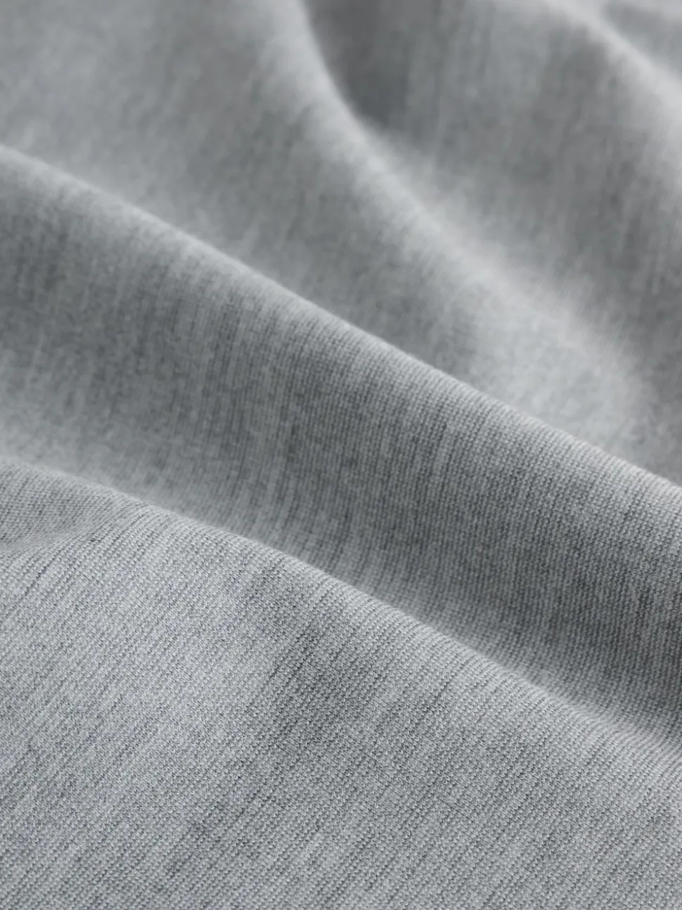 Light Grey Slim Fit Smart Elasticated Waistband Trousers With Wool Content