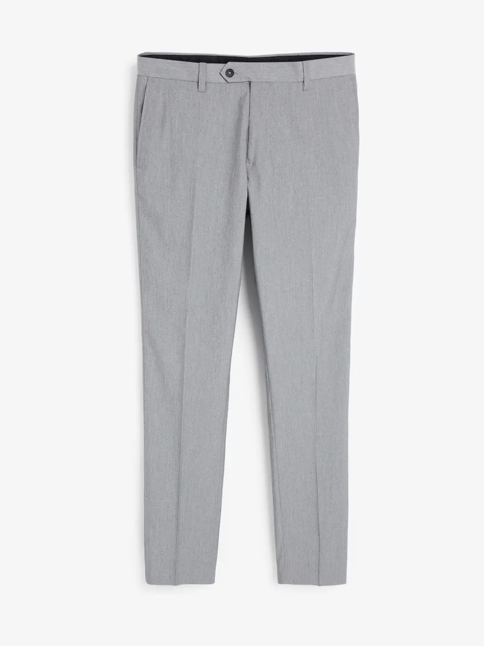 Light Grey Slim Fit Stretch Smart Trousers