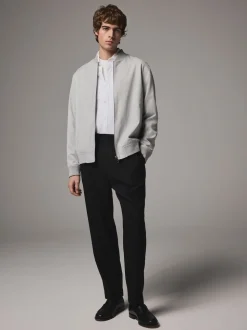 Light Grey Smart Bomber Jacket