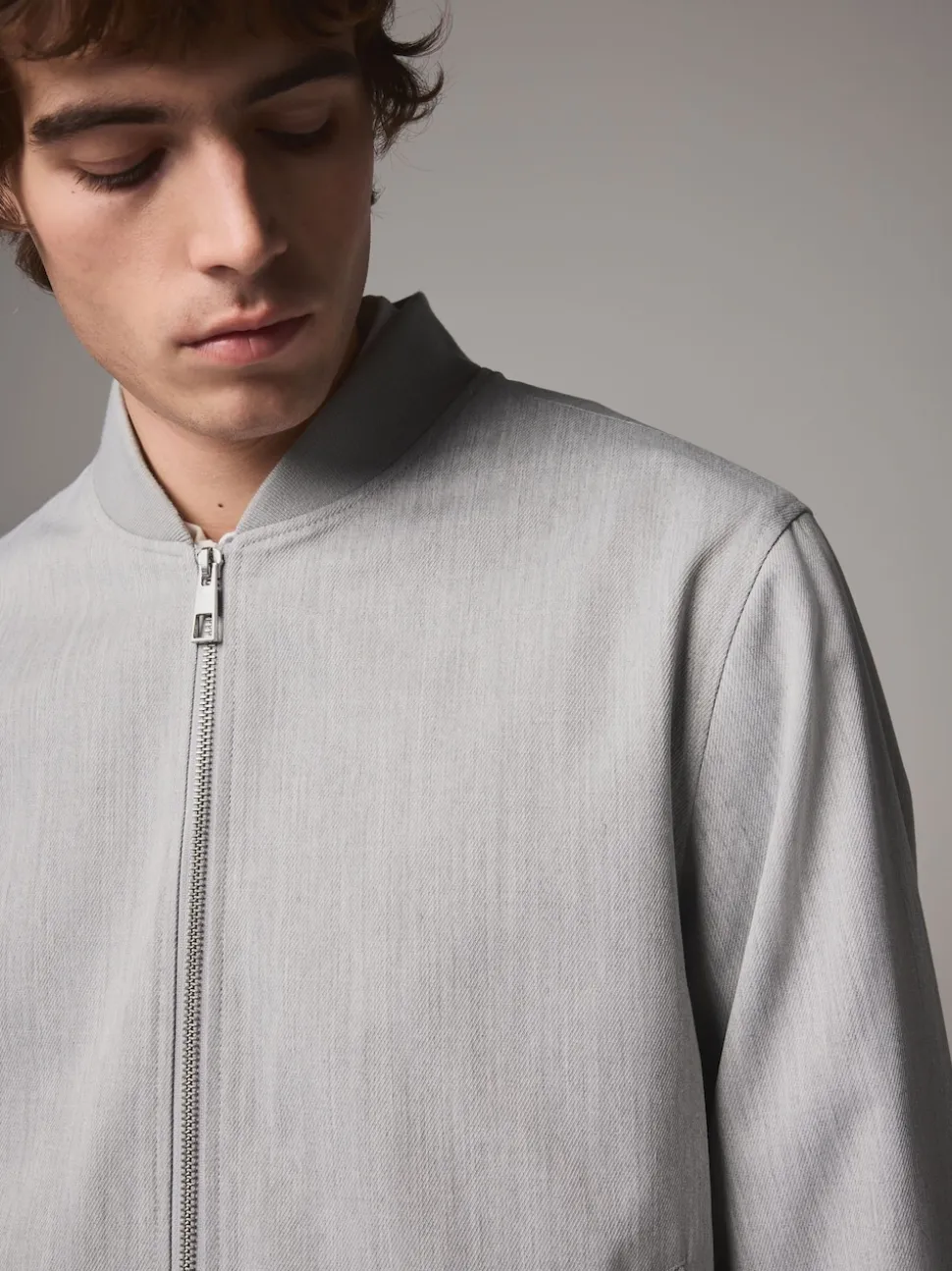 Light Grey Smart Bomber Jacket