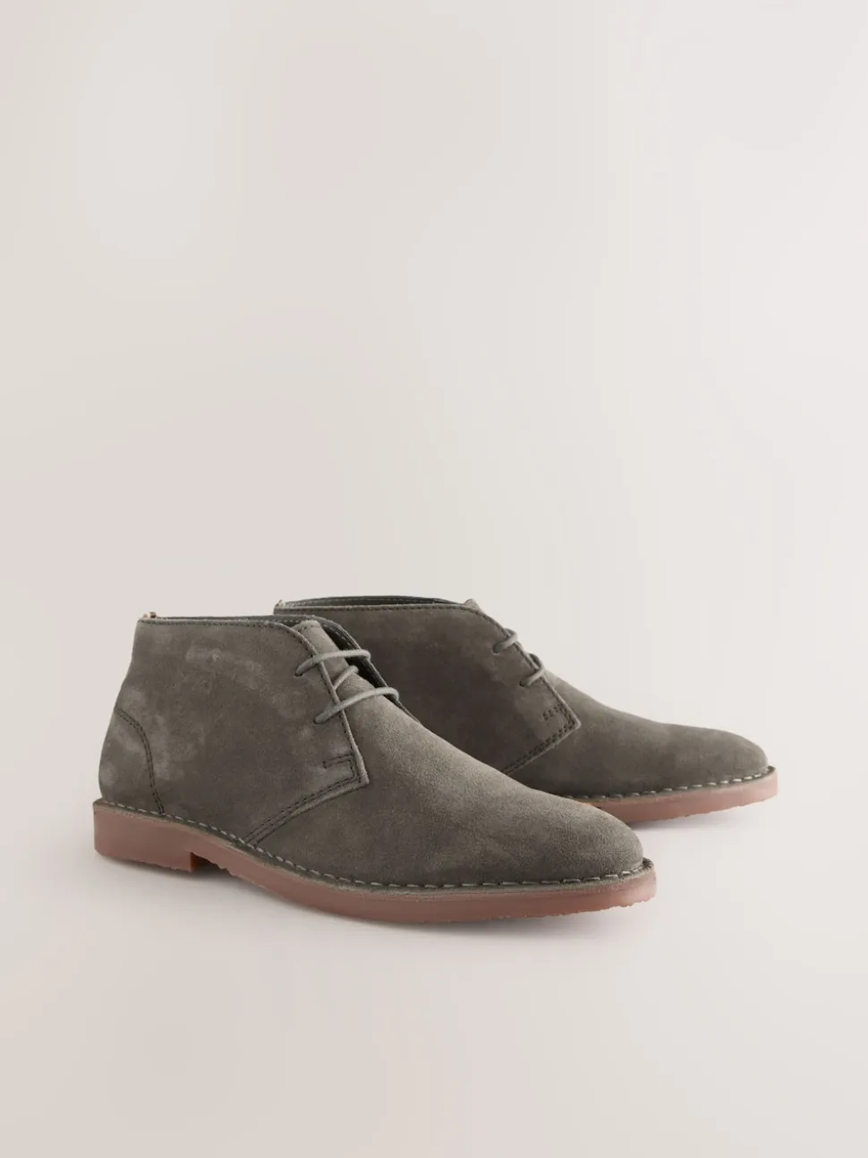 Light Grey Suede Desert Boots