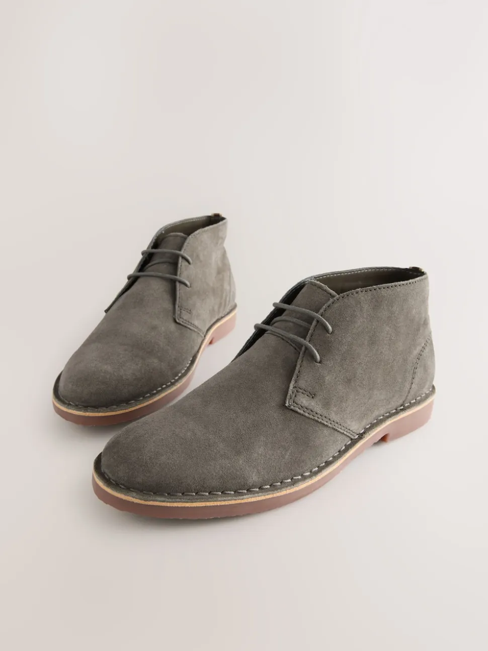 Light Grey Suede Desert Boots