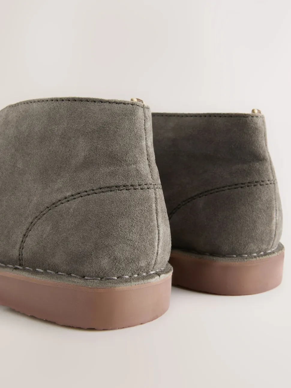 Light Grey Suede Desert Boots