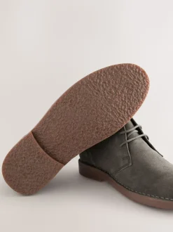 Light Grey Suede Desert Boots