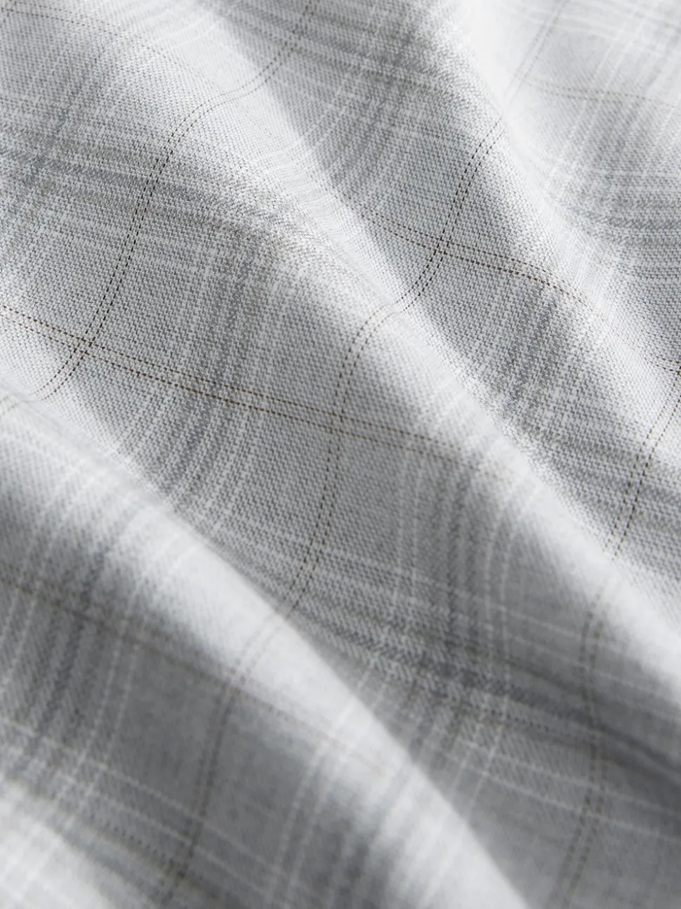 Light Grey Tailored Fit Check Suit Jacket