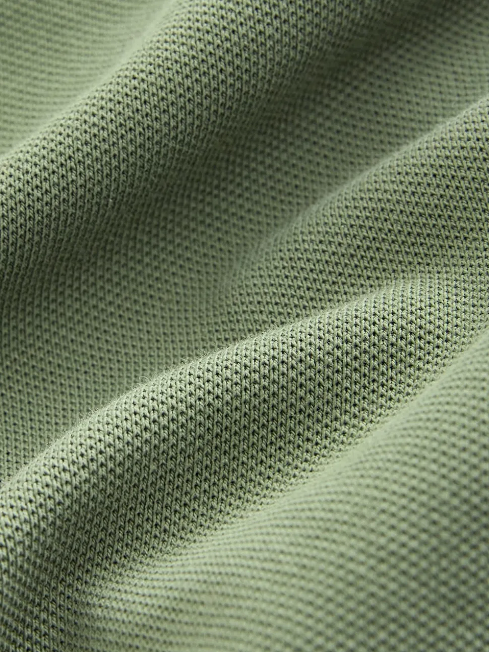Light Olive Green Regular Fit Short Sleeve Pique Polo Shirt