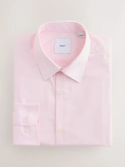 Light Pink Regular Fit Easy Care Single Cuff Smart Shirt