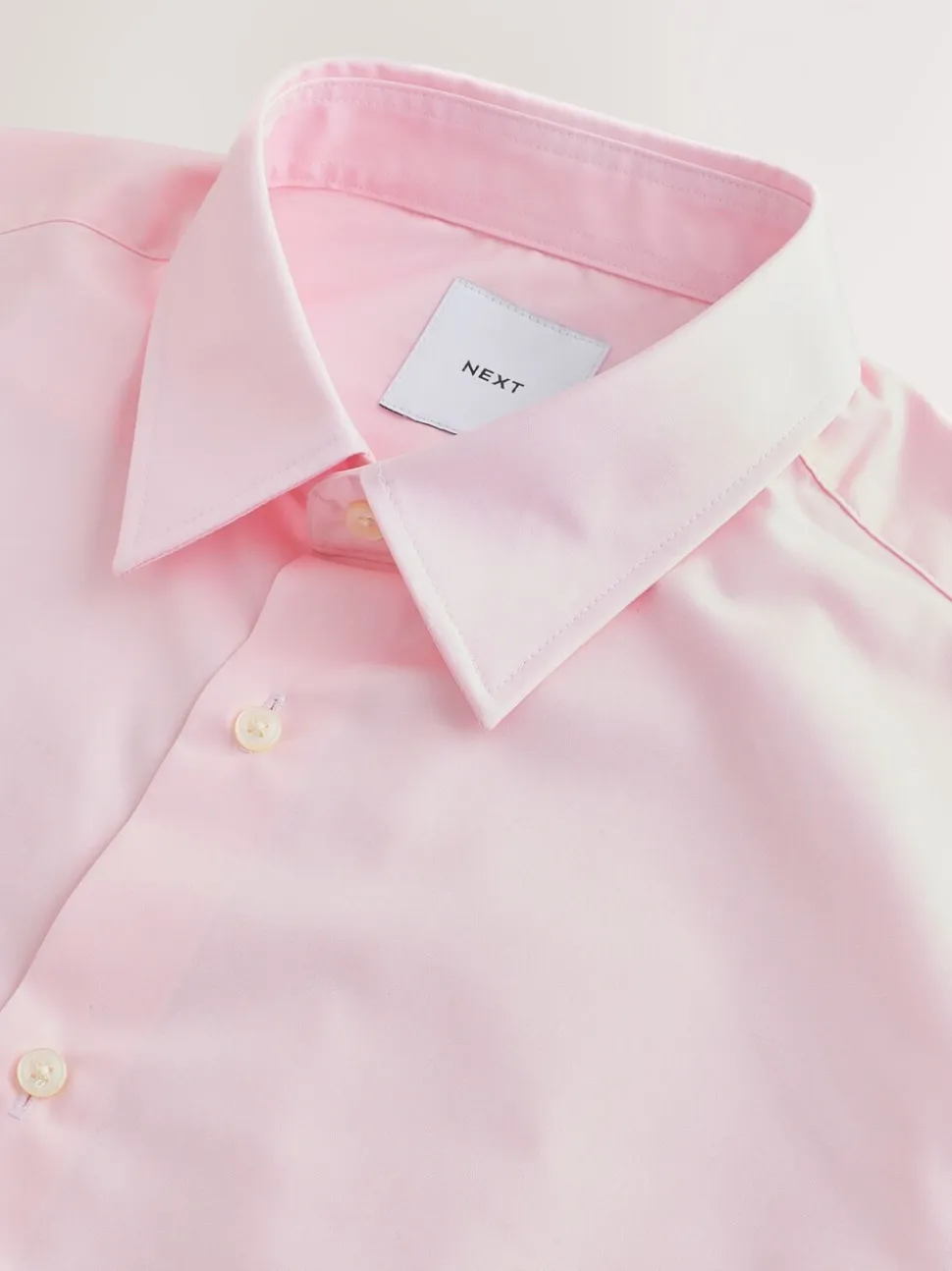 Light Pink Slim Fit Easy Care Single Cuff Smart Shirt