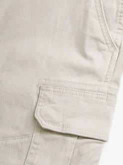 Light Stone Slim Fit Cotton Stretch Cargo Trousers