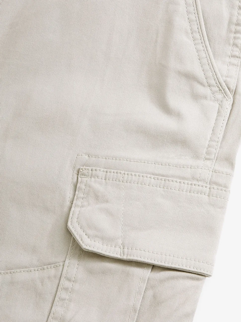 Light Stone Slim Fit Cotton Stretch Cargo Trousers