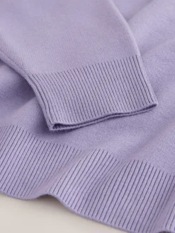 Lilac Purple N.Premium Relaxed Fit Mid Weight Running Club Graphic Crew Neck Jumper