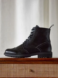 Linzi Black Leonardo Brogue Boots