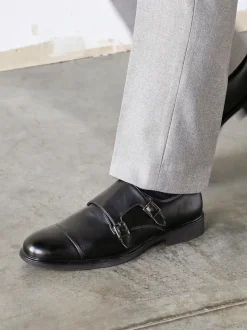 Linzi Black Marcello Monk Strap Shoes