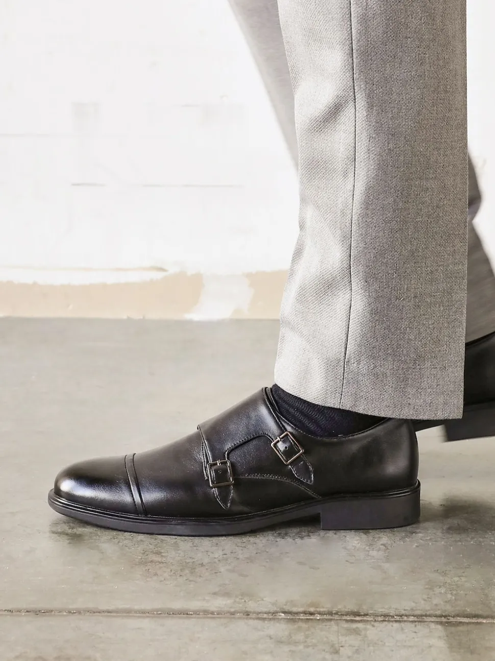 Linzi Black Marcello Monk Strap Shoes