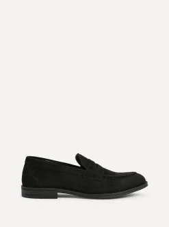 Linzi Black Suede Aurelio Penny Loafers