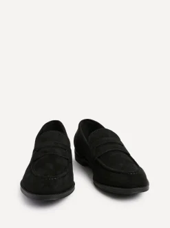 Linzi Black Suede Aurelio Penny Loafers