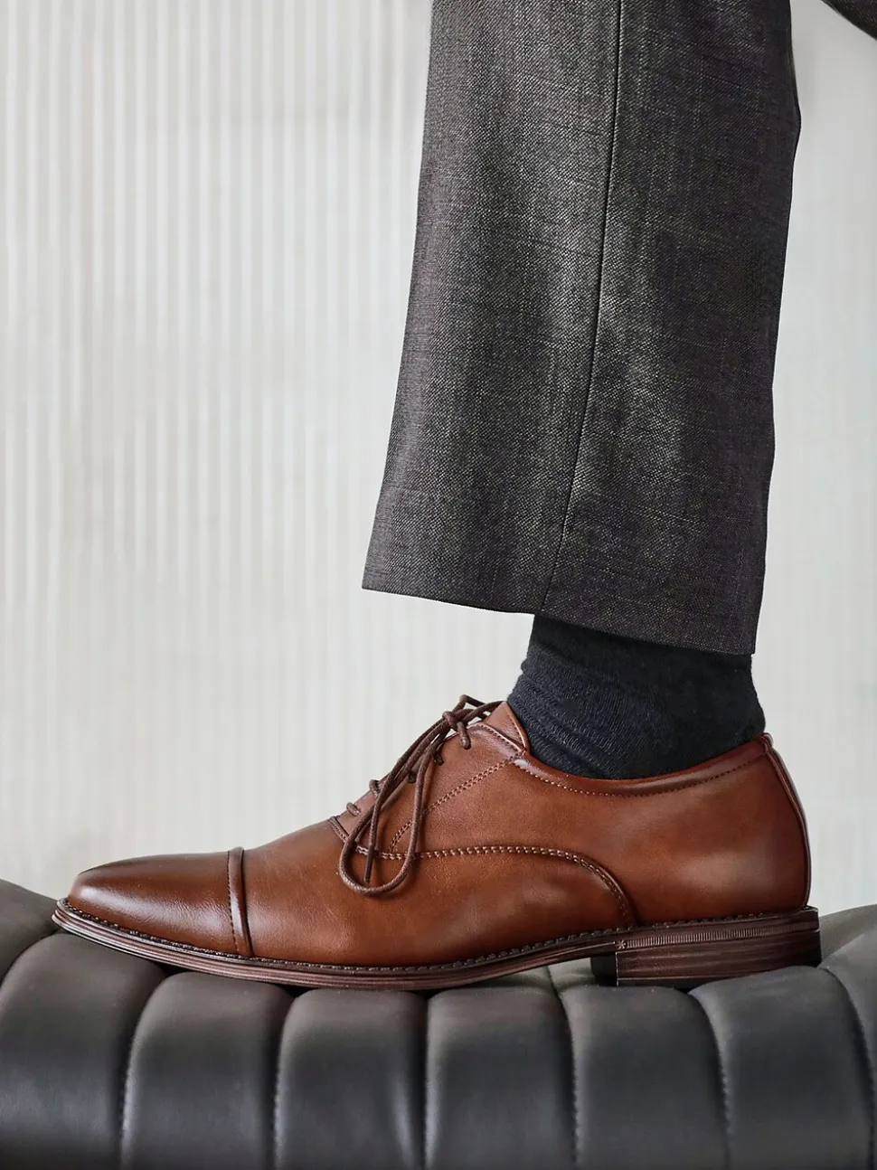 Linzi Brown Lorenzo Cap Toe Shoes