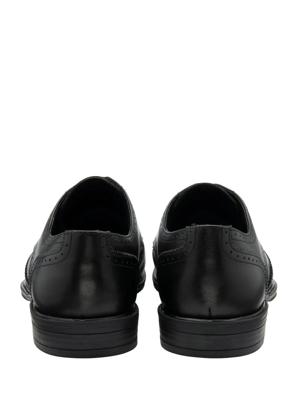 Lotus Black Brogues Lace-Up Shoes