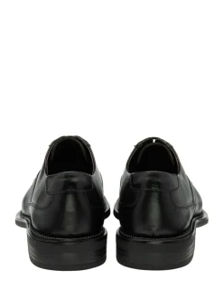 Lotus Black Leather Wide Fit Lace-Up Derby Shoes