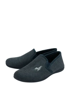 Lotus Blue Flat Full Slippers