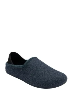 Lotus Blue Textile Slippers