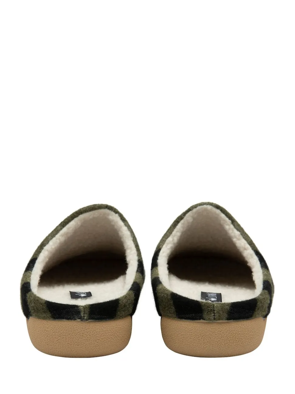 Lotus Green Textile Mule Slippers