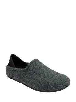 Lotus Grey Textile Slippers