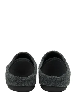 Lotus Grey Textile Slippers