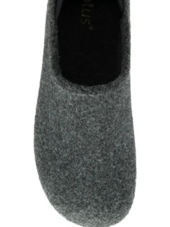 Lotus Grey Textile Slippers