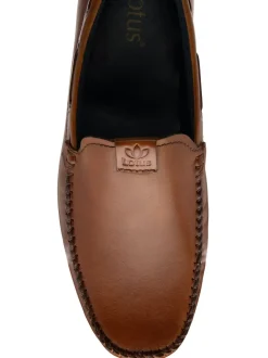 Lotus Light Brown Casual Slip On Driving Shoes