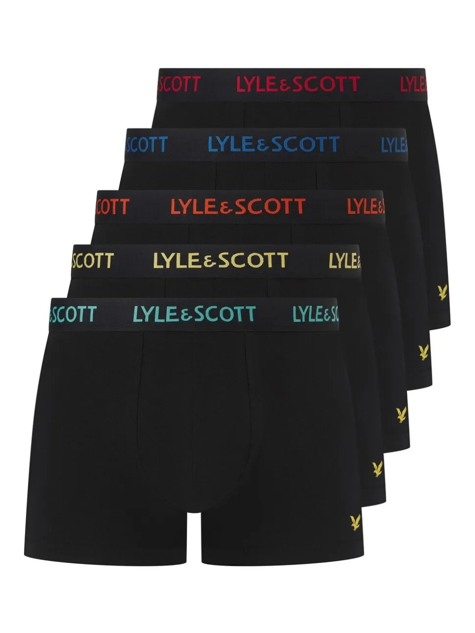 Lyle & Scott Black Miller Underwear Trunks 5 Pack