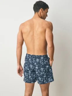 Lyle & Scott Blue Botanical Garden Print Swimshort