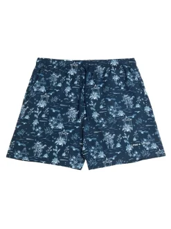 Lyle & Scott Blue Botanical Garden Print Swimshort